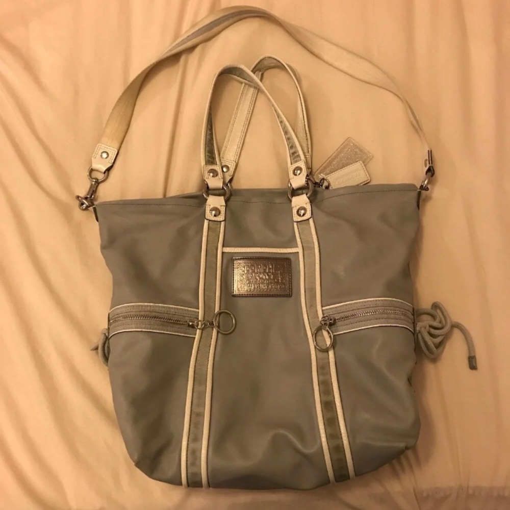 Grey coach bag